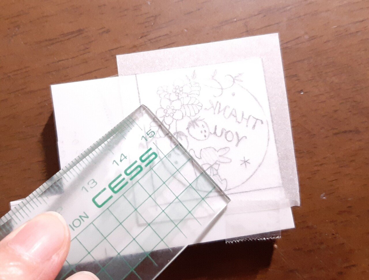 消しゴムはんこ制作 転写 Kururi Note