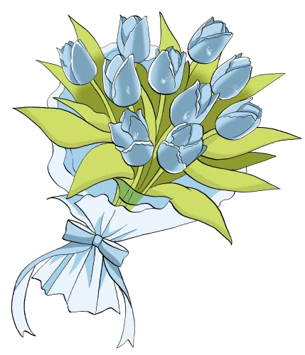 空色チューリップ