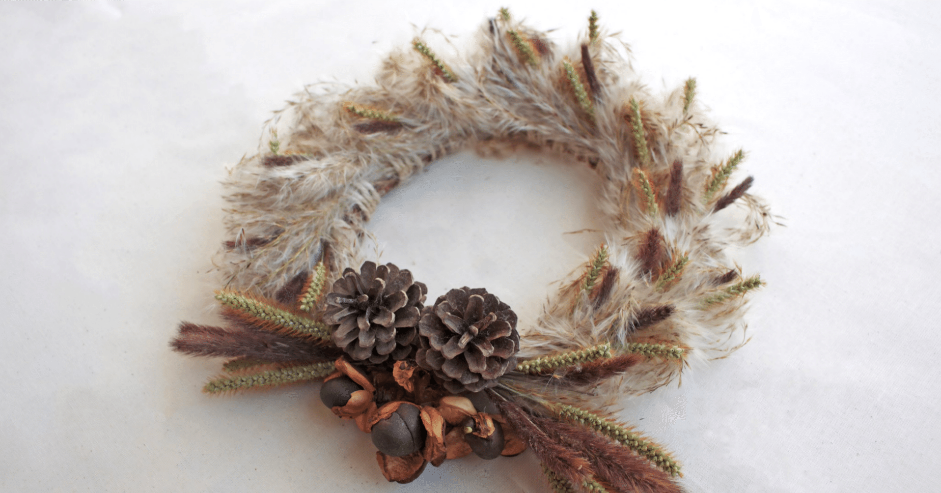 ススキ 秋の野草 木の実で リース作り 山の小リス Note