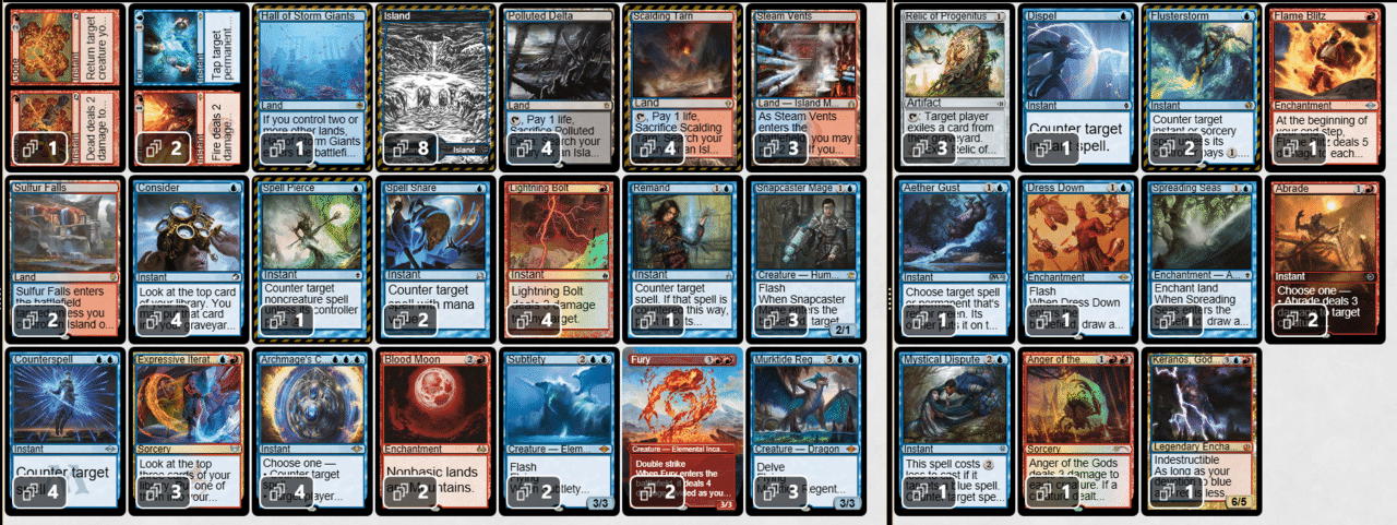 3個セット・送料無料 mtg デッキ モダン ブルームーン 赤青