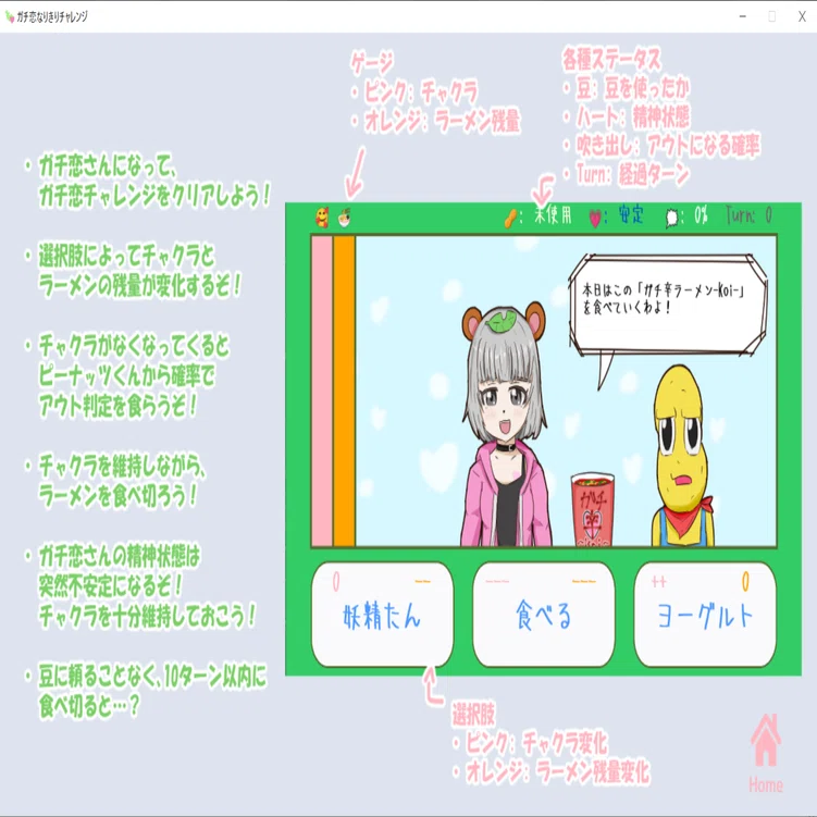 ガチ恋ぽんぽこさんのゲームを作ってみた せーりつ Note