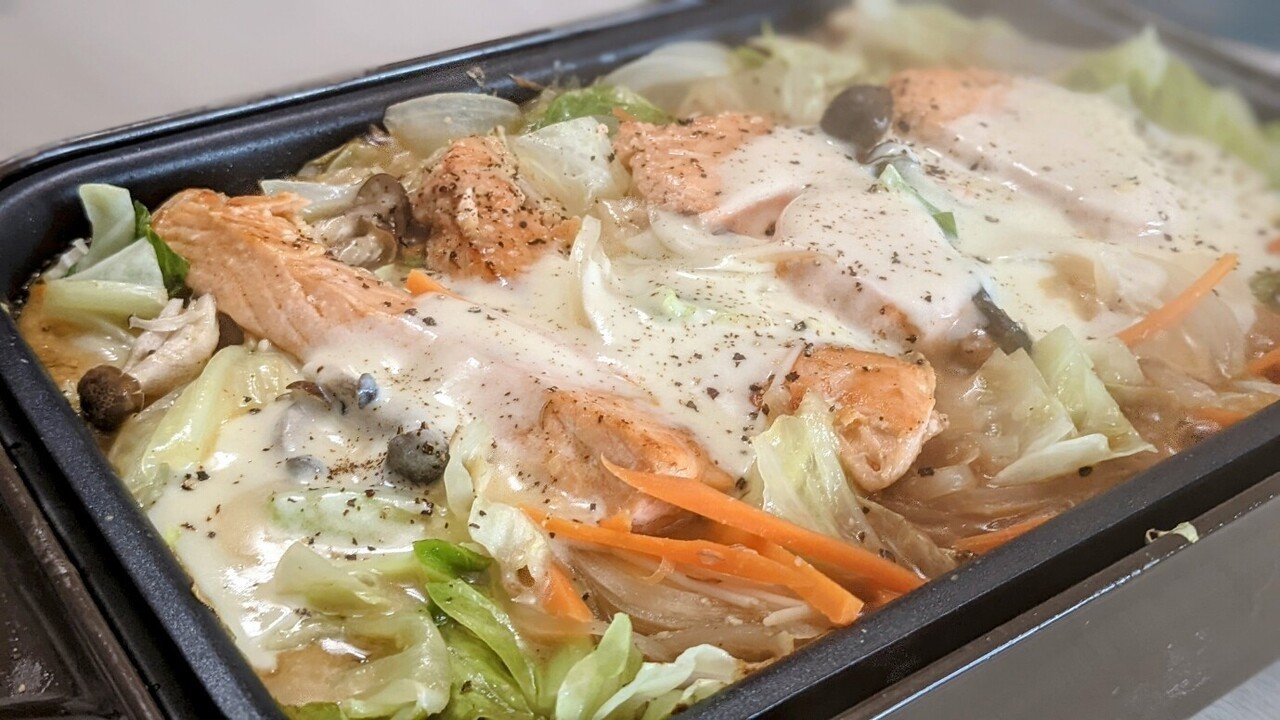 宮成家の味噌チーズちゃんちゃん焼き。～旅するホットプレート第4弾