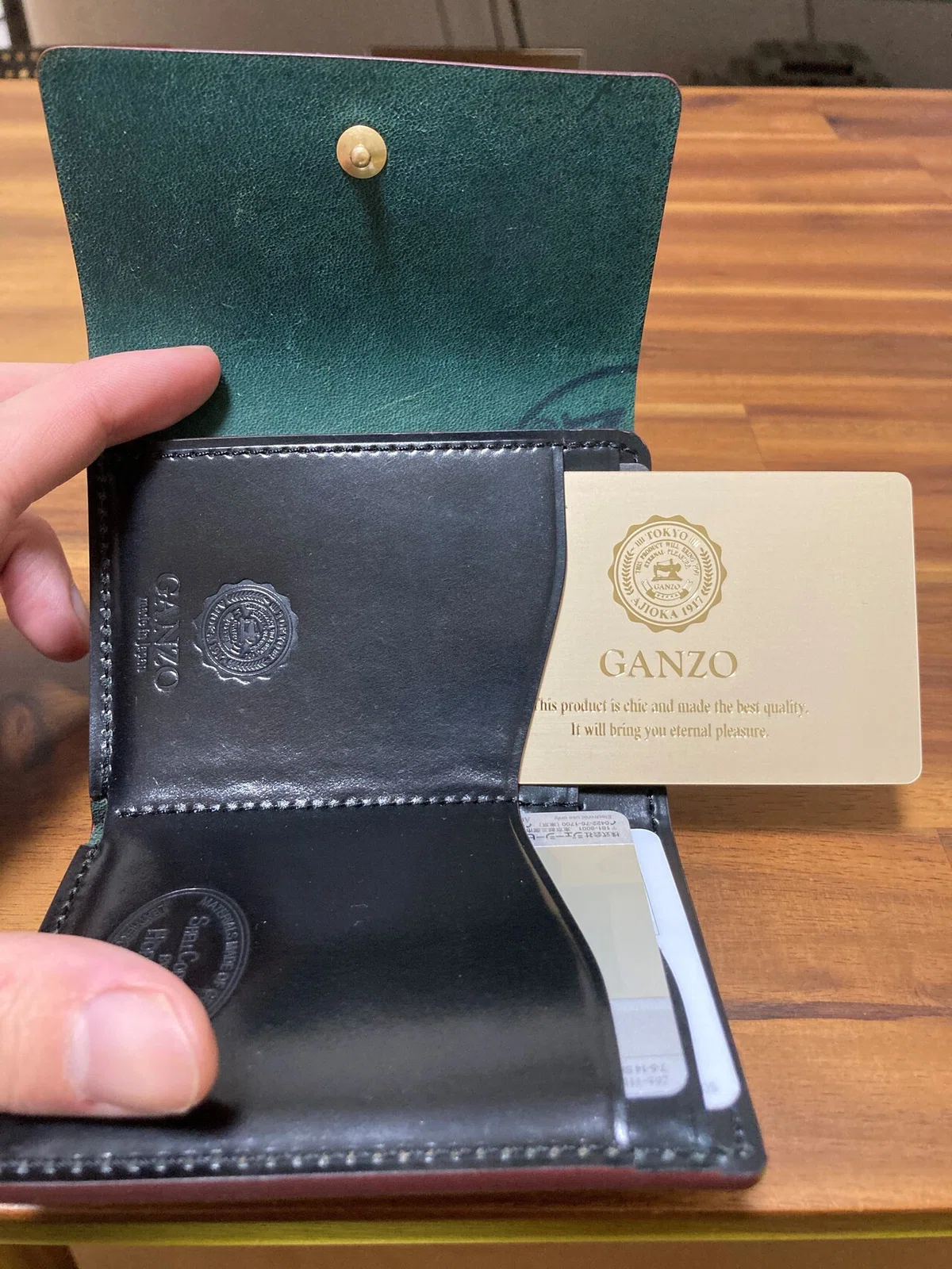 GANZO SHELL CORDOVAN 2 (シェルコードバン2)三つ折り財布｜chanco_penco