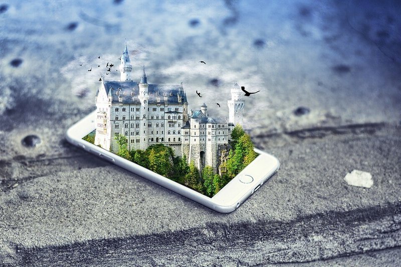 スマートフォン・バーチャル・城・拡張現実・AR・iPhone