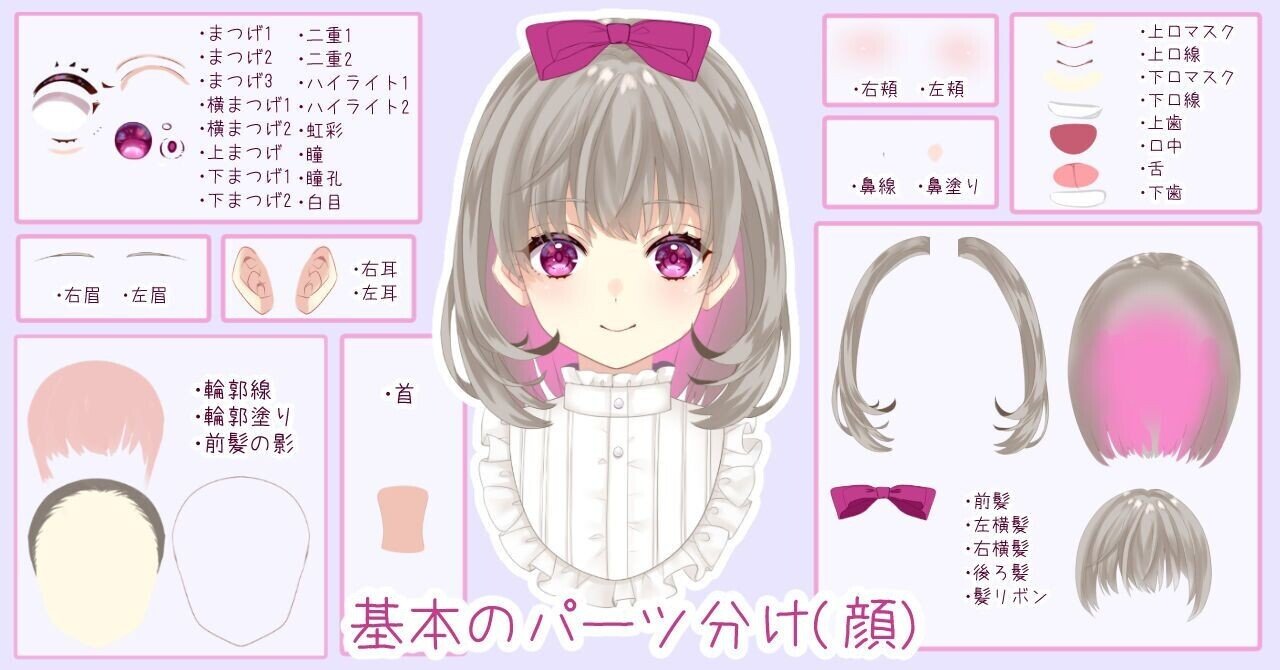 手数料安い Live2Dモデルの可動域によるパーツ分けについて｜月鈴 蘭 イラスト