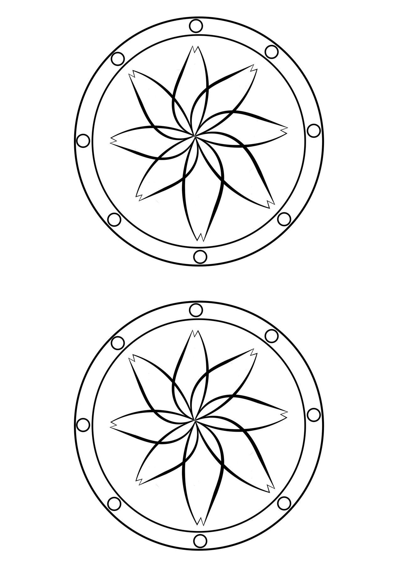 曼荼羅の塗り絵 幼児用無料塗り絵配信サイト ぬりえワールド 管理人トミー Note