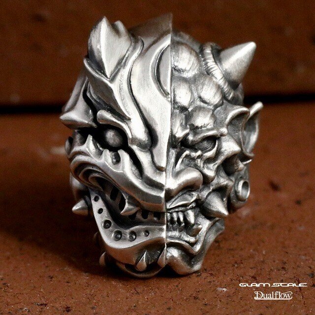 【激レア】Dualflow /デュアルフロウ　スカルリング　ワンメイク bluff面 ring | SILVER GEEKS (シルバーギークス）