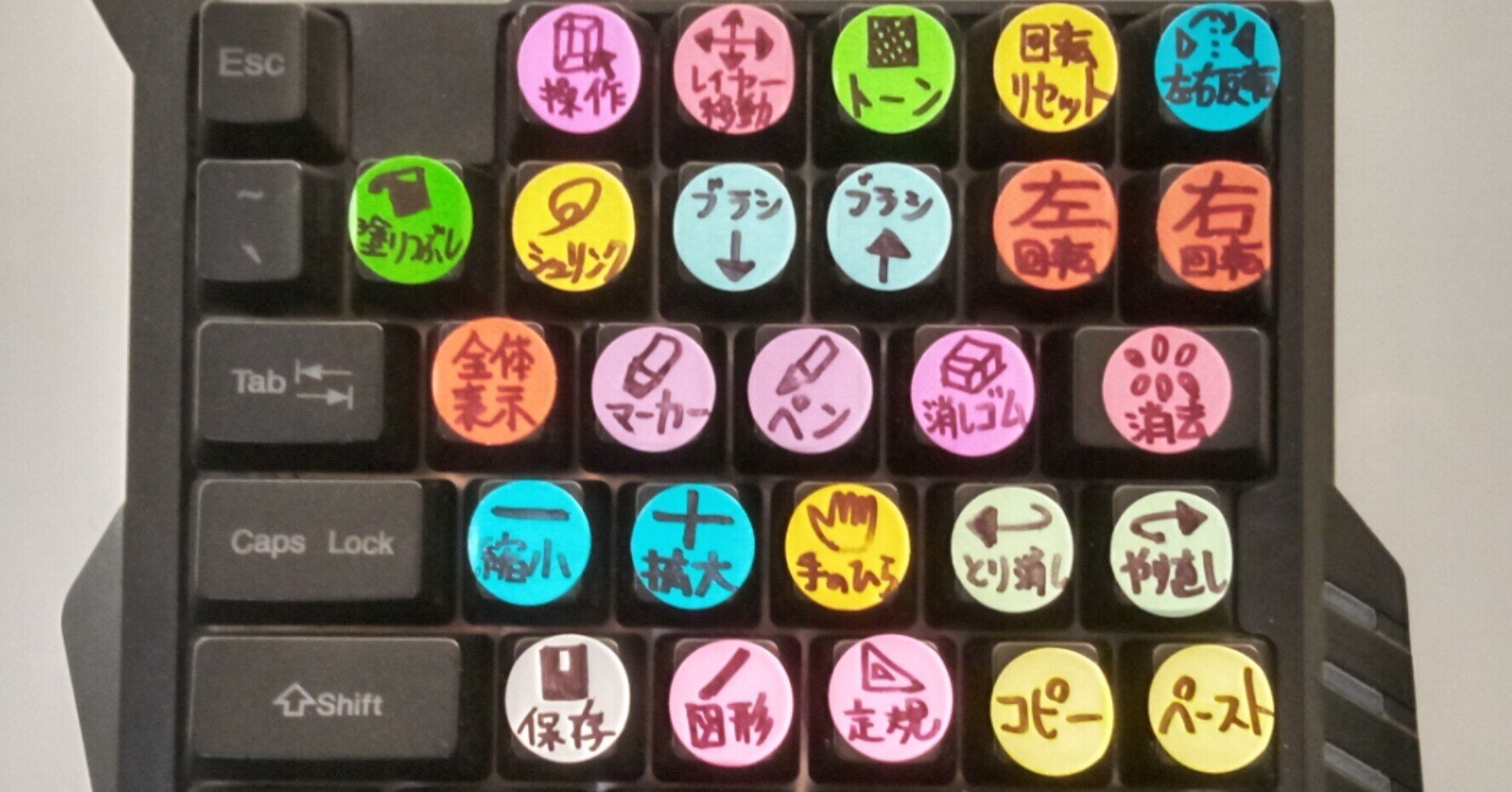 クリスタ用左手デバイスをパワーアップ オサム マンガ家になりたい人 過去のアナログ投稿作品アップ中 Note