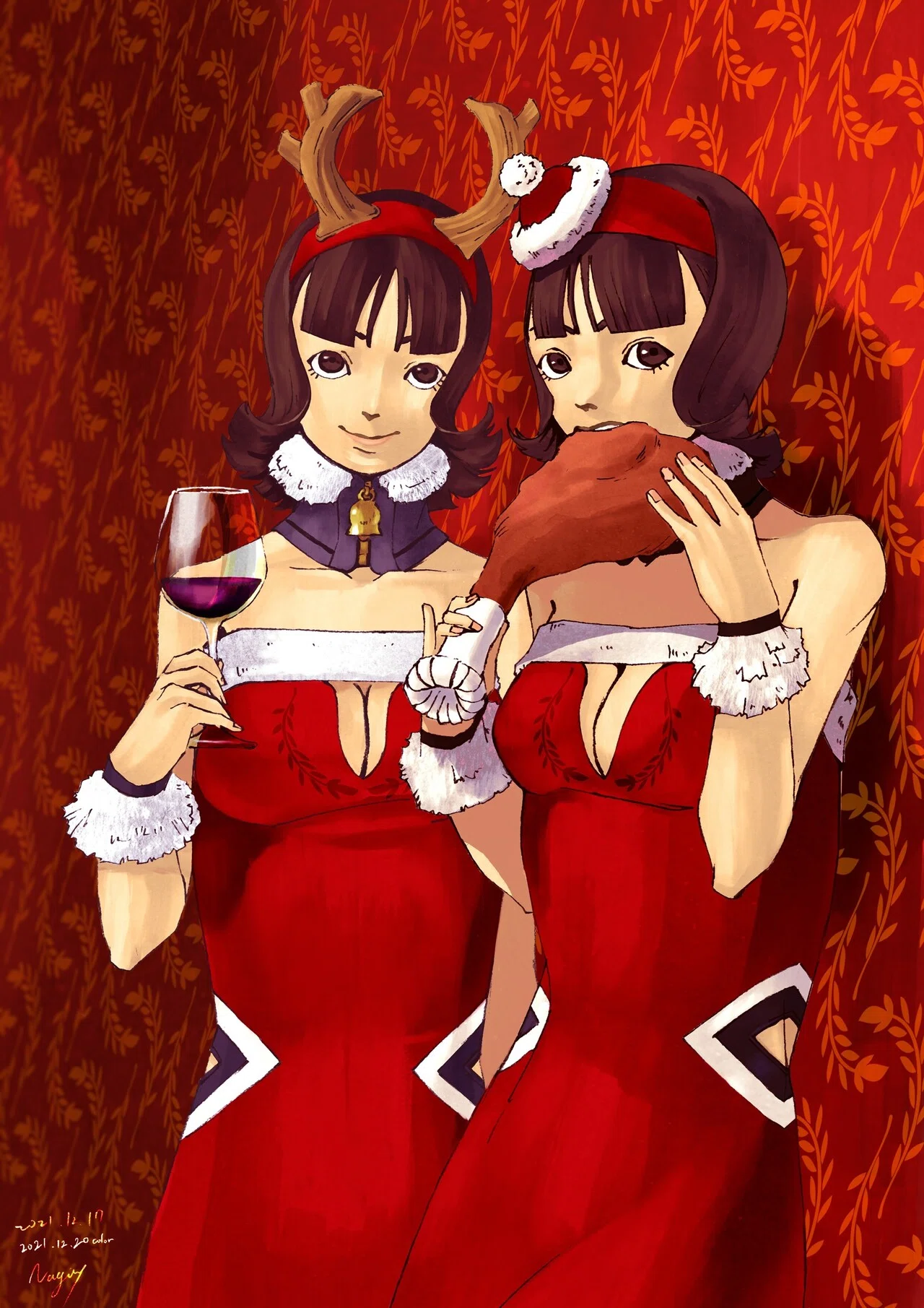 クリスマスイラスト21描きました 奈画山 Note