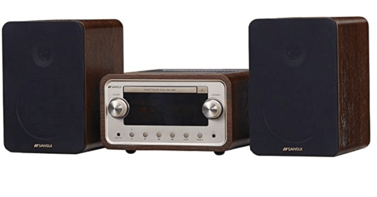 SANSUI 真空管ハイブリッドアンプ搭載CDステレオシステム SMC-300BT