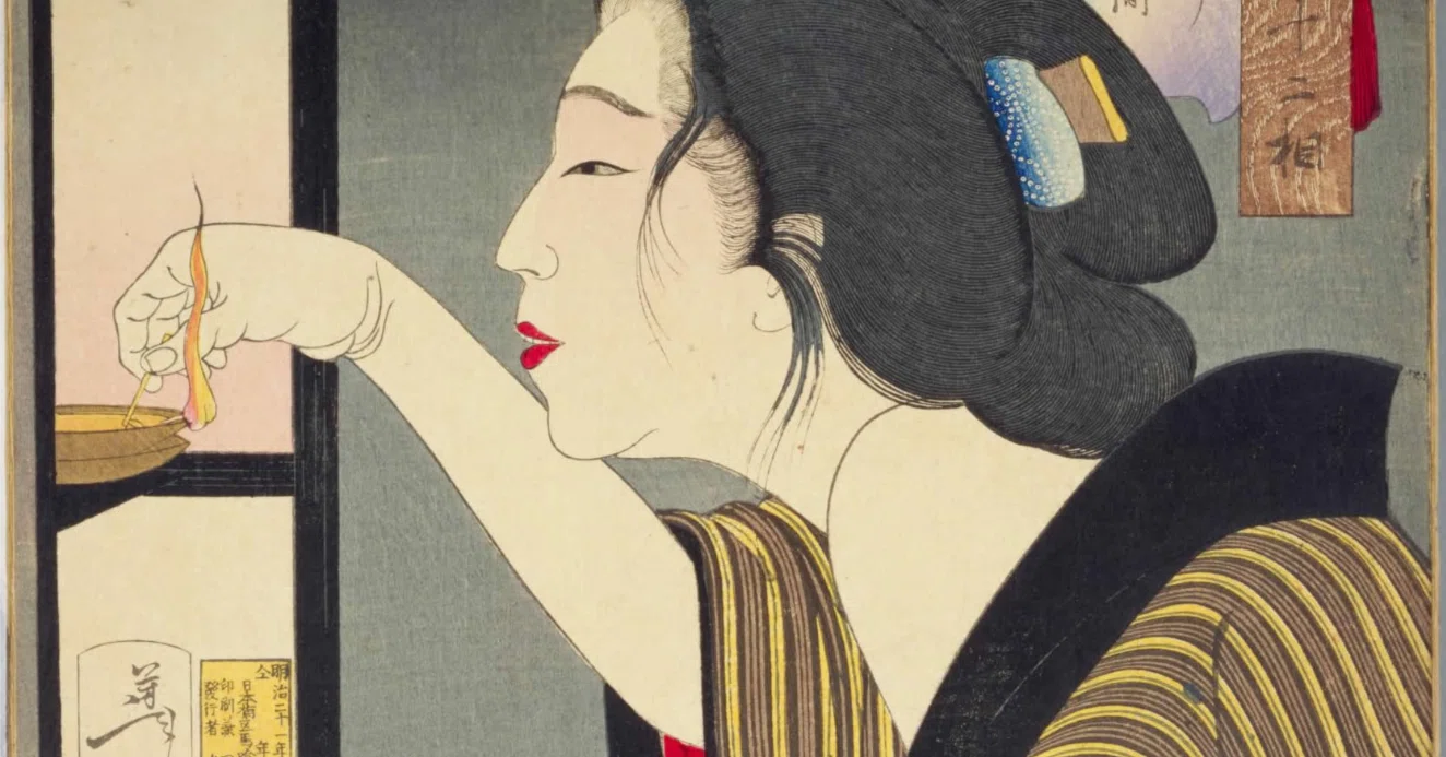 暗さう』−まるで林檎女史？艶っぽいよね。–『風俗三十二相』｜おう 
