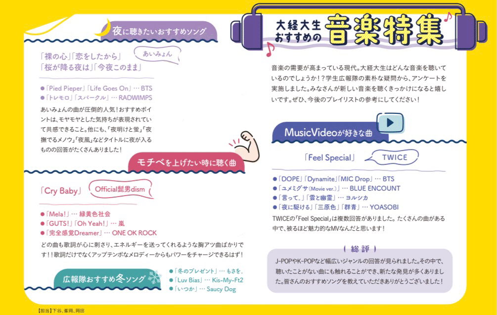 大経大生おすすめの音楽特集 大阪経済大学 学生広報隊 Note