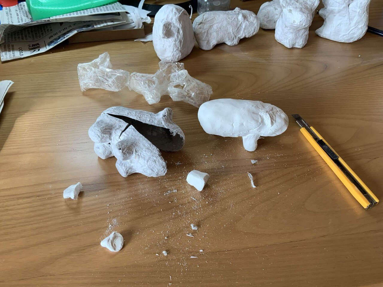 初めての張り子作り その3 型を取り出す 福知伸夫 Note