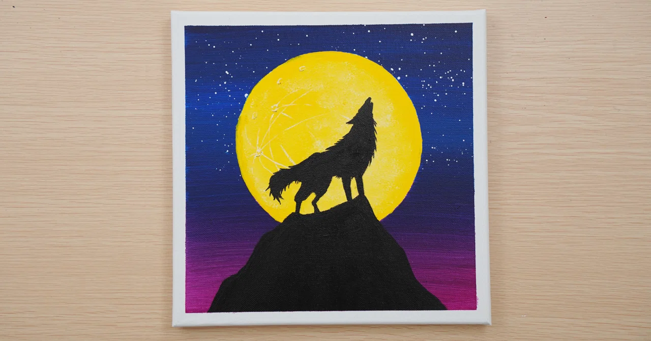 アート・写真 【アクリル画】幸せを呼ぶ狼【絵画】