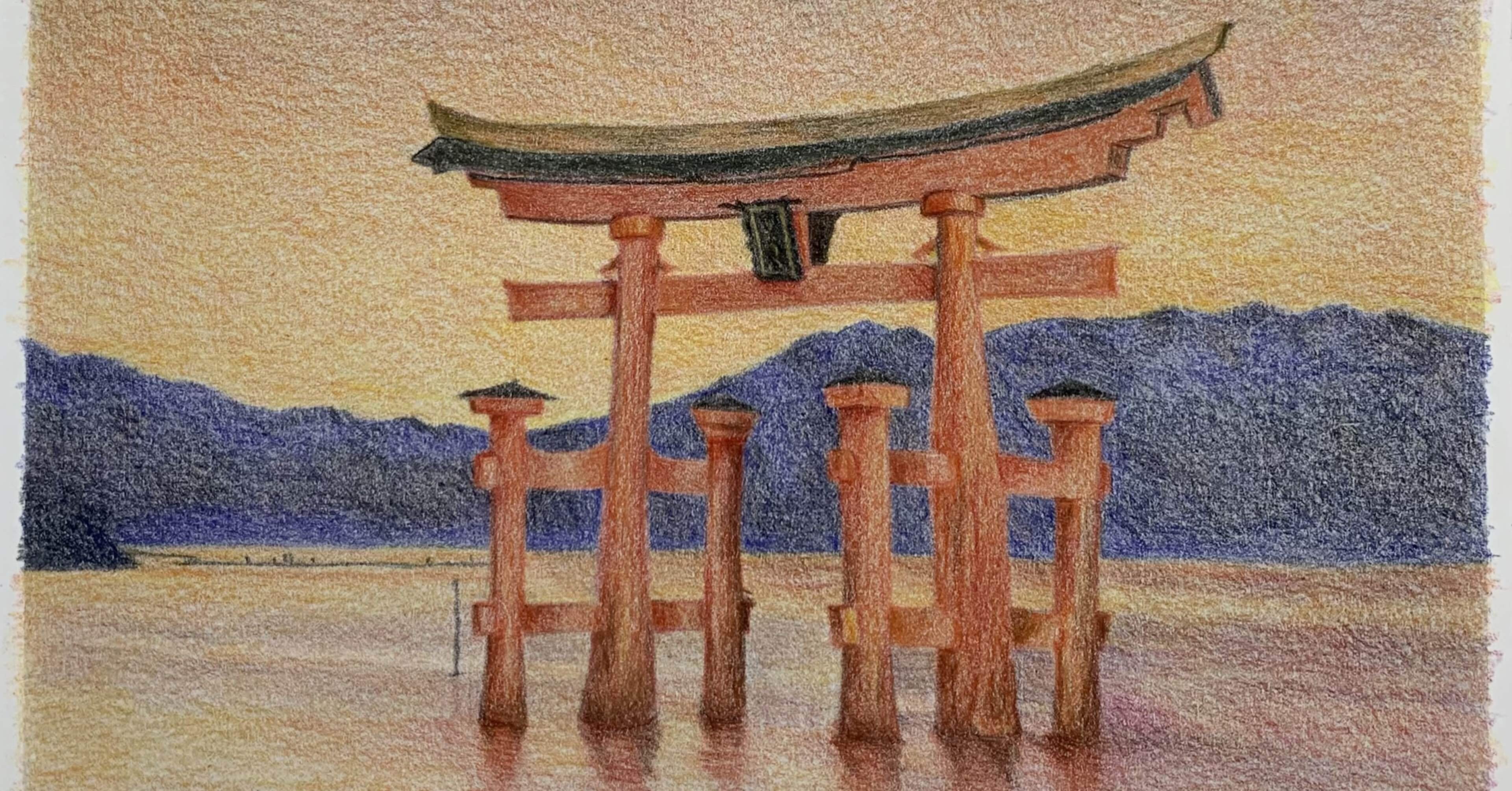 厳島神社の大鳥居｜ナカセ