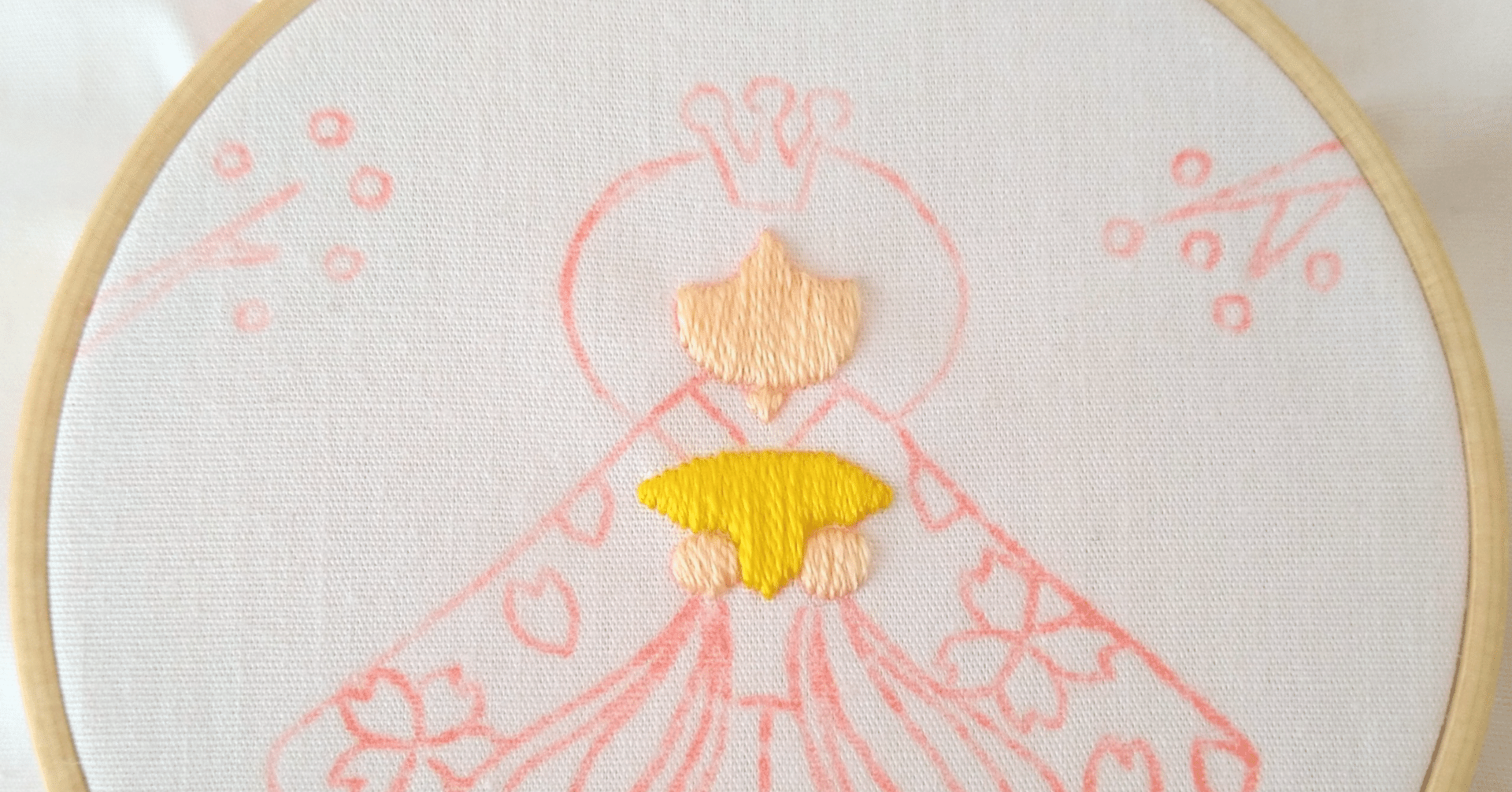ひなまつりの刺繍枠キットを作ろう🌸 ステップ4 〜扇の刺繍