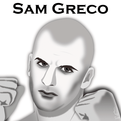 オーストラリア出身の格闘家『サム・グレコ』のイラスト|輝っち