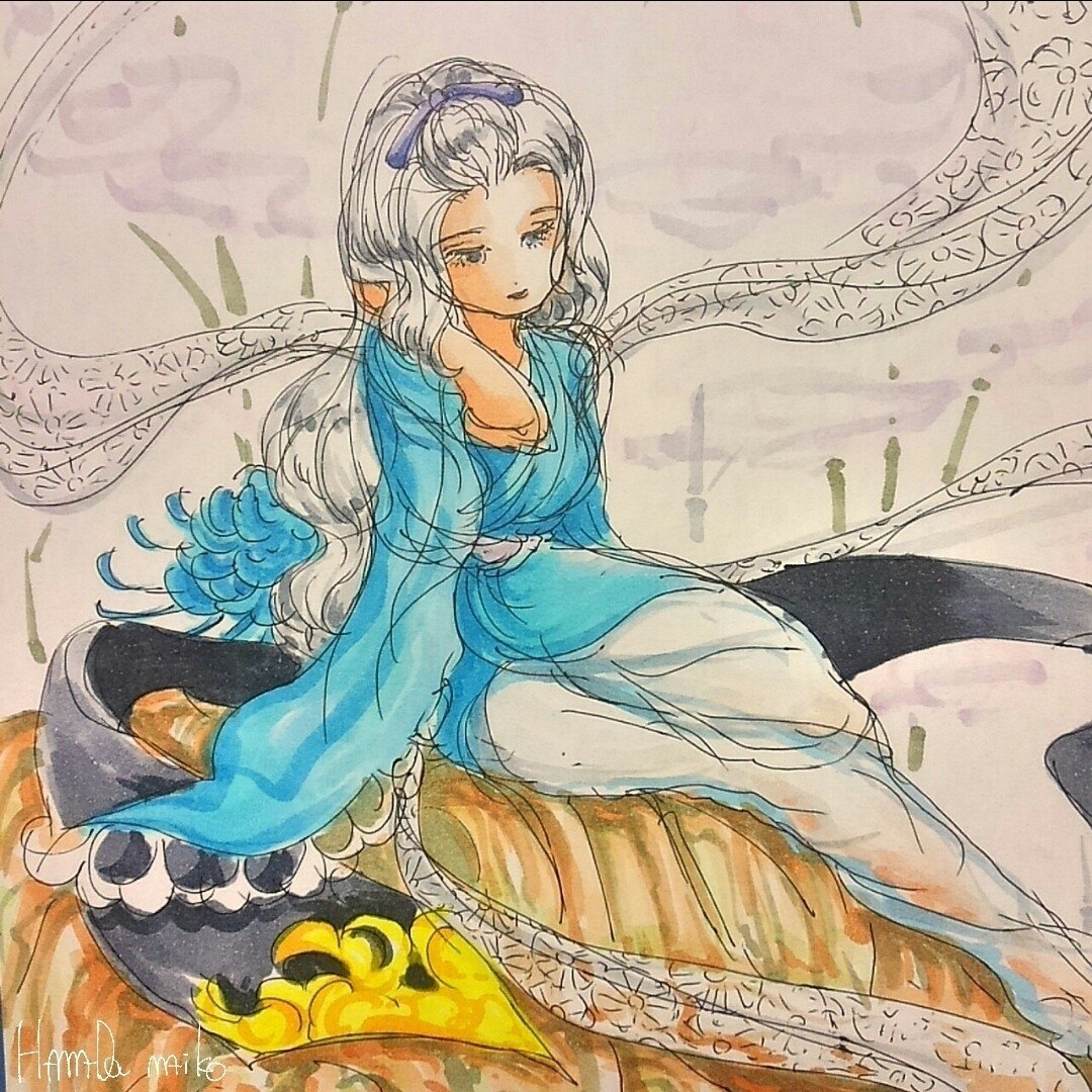 帯をといて休憩する菊花天女 きっかてんにょ はまだまいこ Note