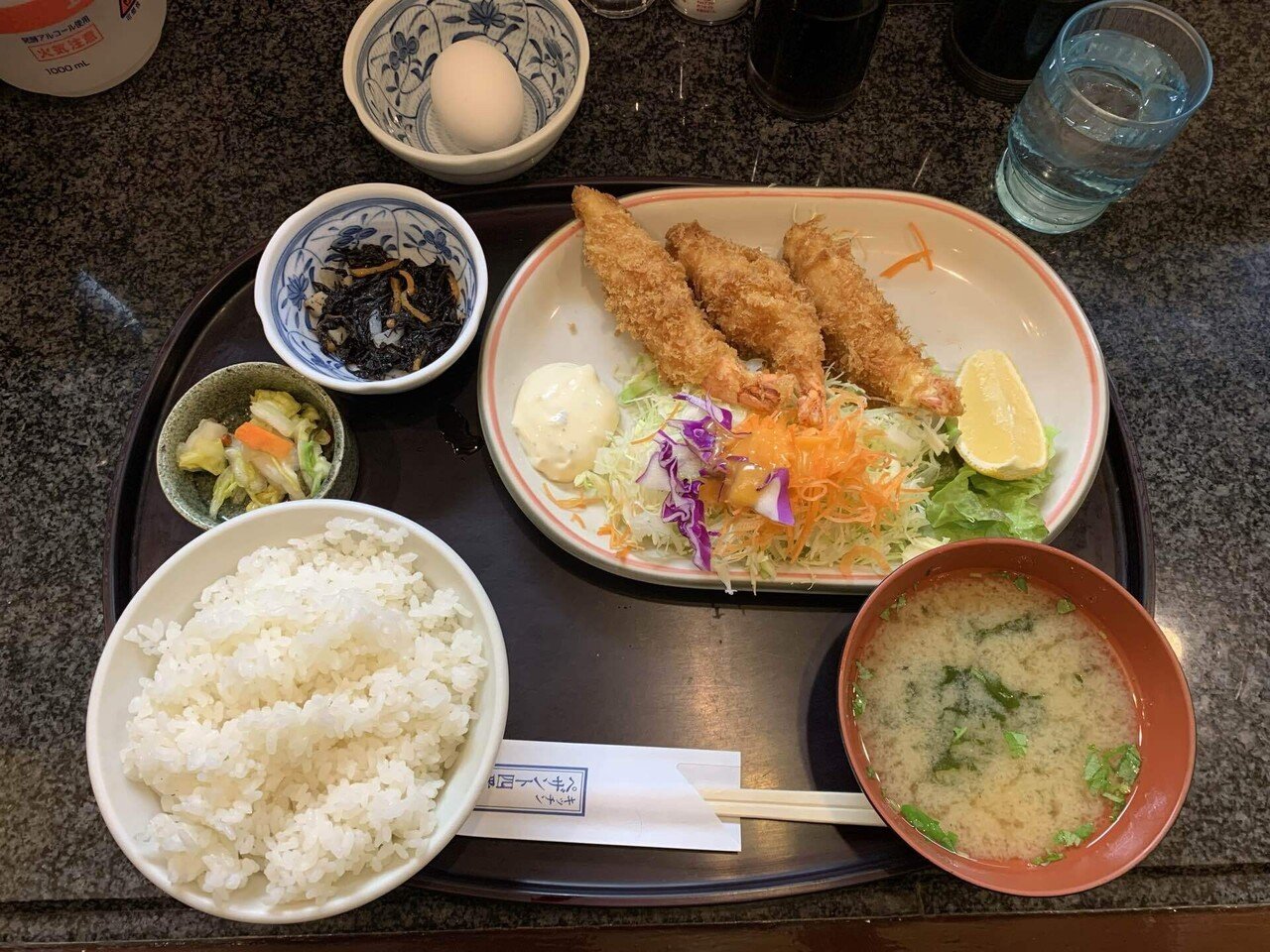 食事 市ヶ谷の ペザント四番町 のエビフライ定食 桔梗の花 도라지 Note