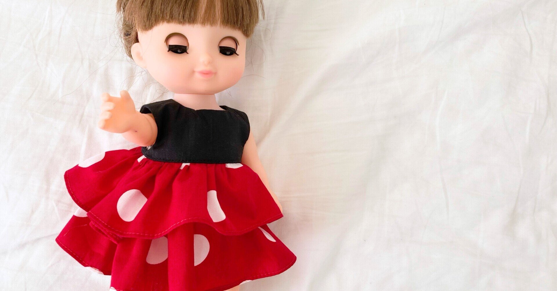 お人形さんsサイズ メルちゃんソランちゃんサイズ ２段フリルワンピース 型紙 Nahoppe Handmade Note