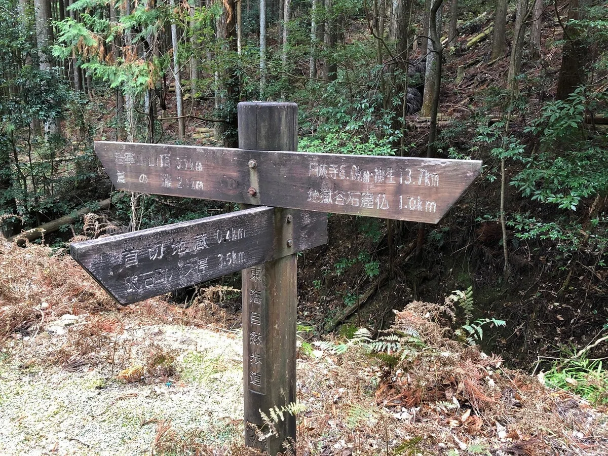 首切地蔵分岐道標_柳生街道