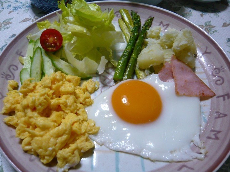 今日の晩御飯はコレ！外国の朝ご飯みたいな１皿です♪