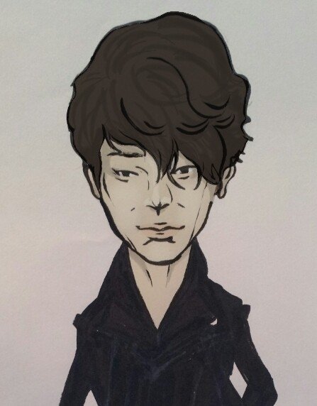 色々、似顔絵描いてる勢いで、綾野剛をかいてみた。この人って雰囲気