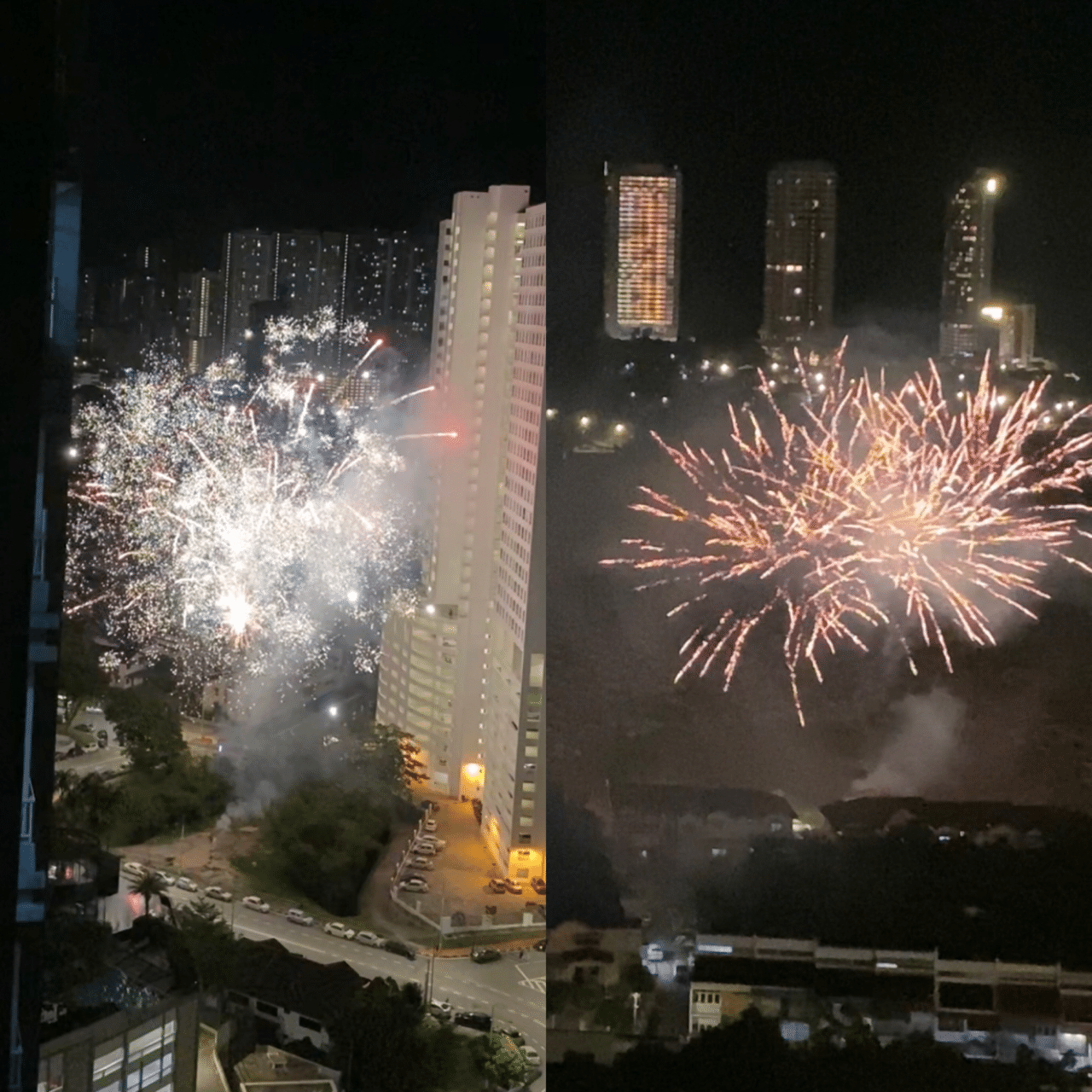 Happy New Year 22 マレーシア は首都圏で起きた大洪水から復旧中で オフィシャルな新年祝は中止 でも昨夜のペナン島では 個人の小さな花火があちこちで上がりました みなさん Kaori 海外多言語子育て ペナン Note
