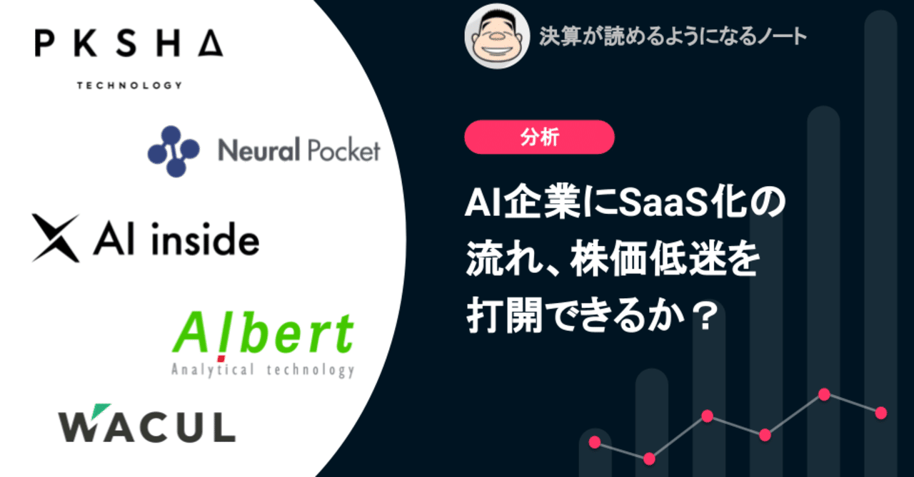 Q. AI企業にSaaS化の流れ、株価低迷を打開できるか？｜決算が読めるようになるノート