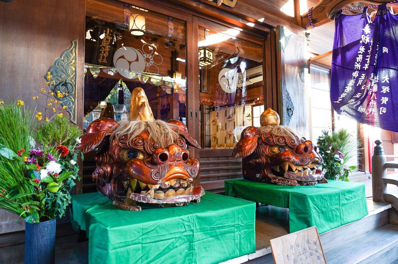 お正月の 獅子舞 何故頭を噛んでくるの 初詣のコツとは 小野照崎神社 Note