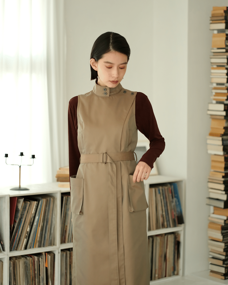 foufou high neck wrap dress 玉虫ワンピース  M