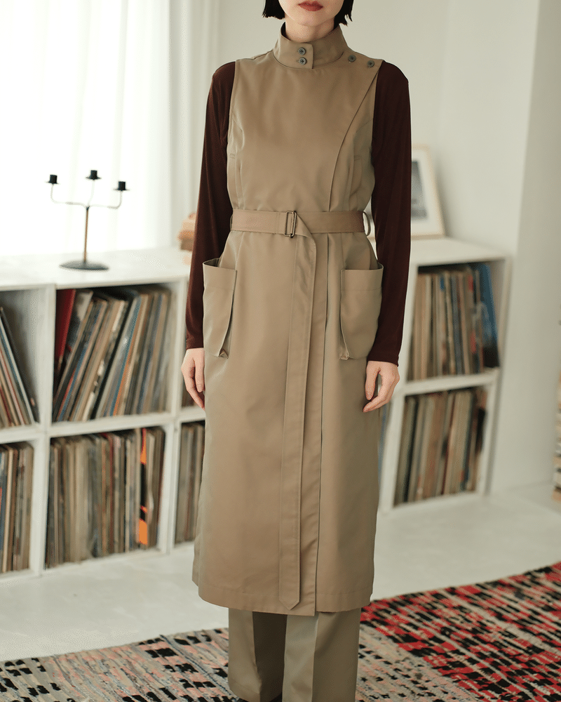 foufou high neck wrap dress 玉虫ワンピース  M