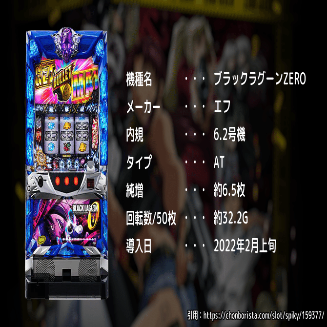 143 パチスロ新台紹介【ブラックラグーンZERO bullet MAX】あの”バレ満