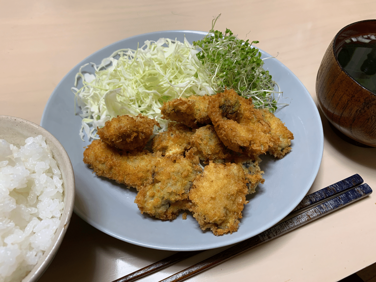 正月最後の晩ごはんは大好物のカキフライ きつね Note