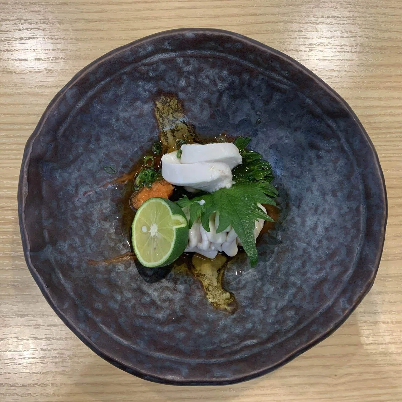 食事 浅草の 葵丸進 の祝い肴と白子ポン酢盛合せと福聚天丼 桔梗の花 도라지 Note
