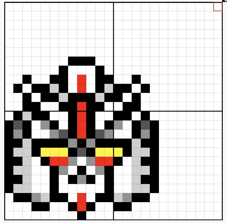 ガンダムのクロスステッチ図案 ちもん Note