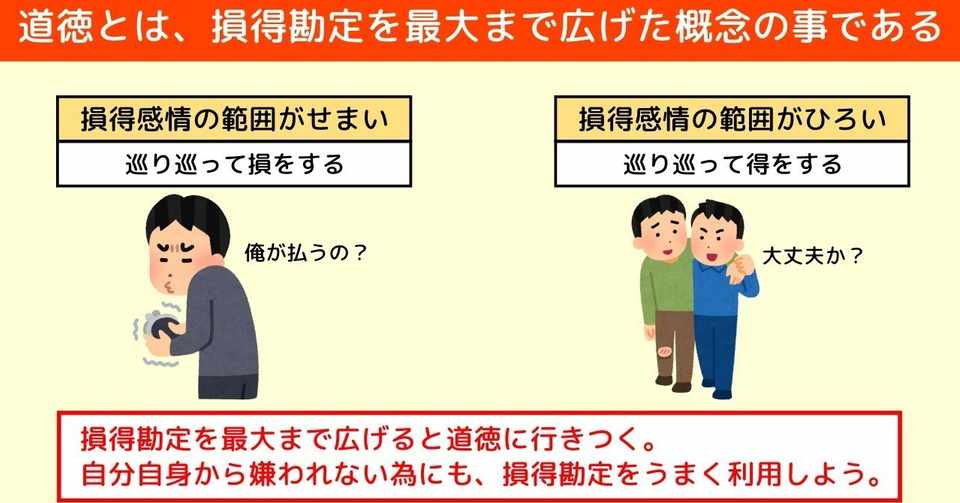 道徳とは 損得勘定を最大まで広げた概念の事である ハヤえもん開発者 りょーた 山内良太 Note