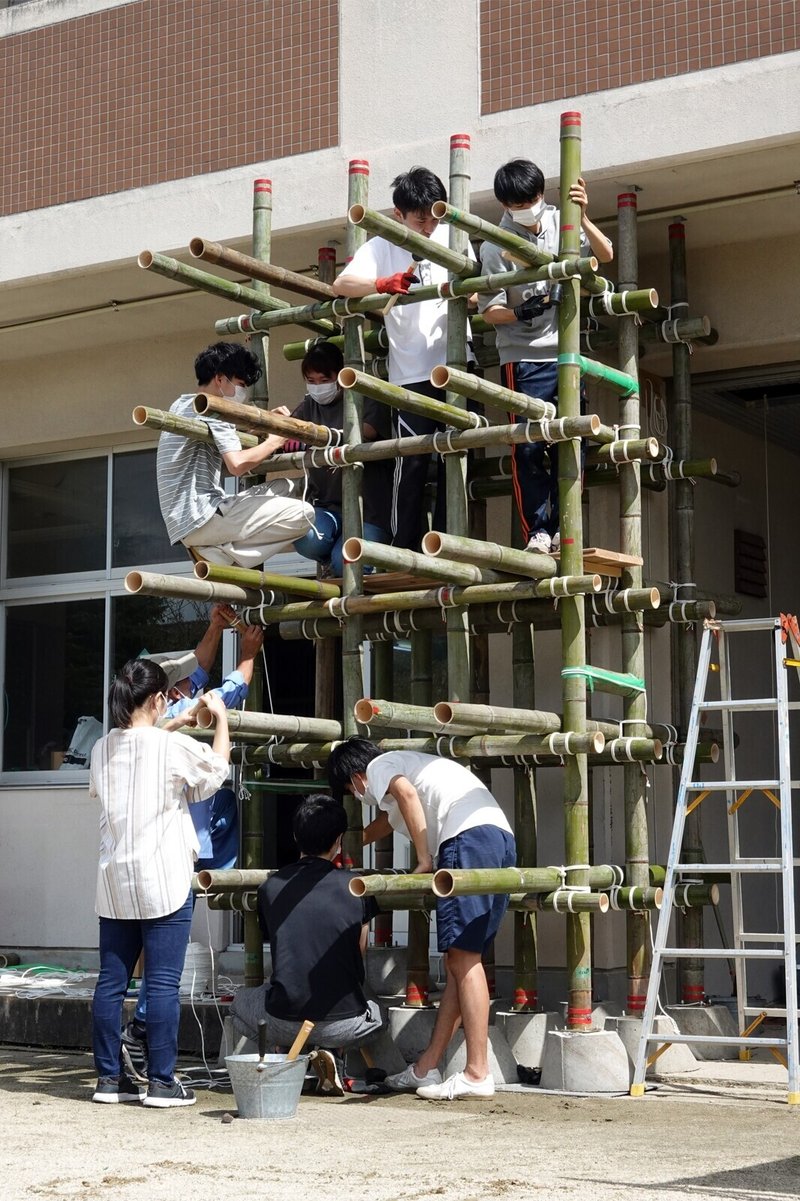 01_忠海集学校_202109_竹のゲート_原田雄次建築工藝 (10)