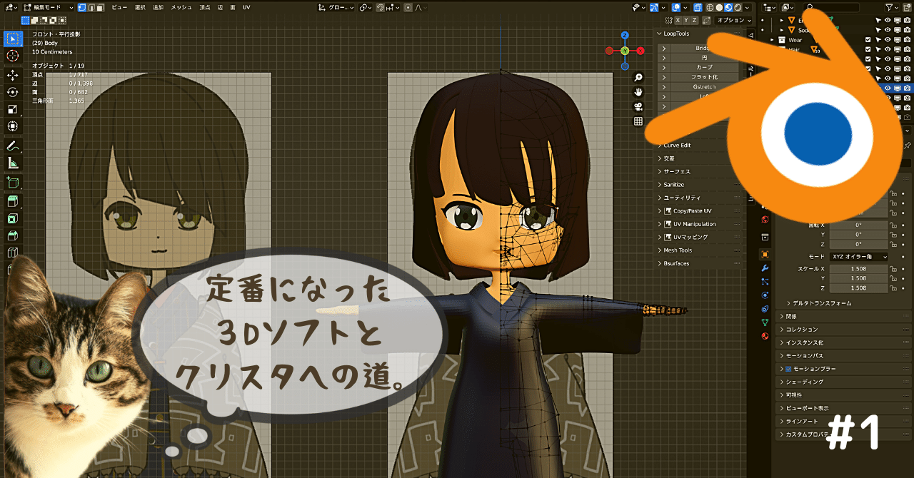 50歳からのblender 使い方ではない にゃんこ ことほむ加賀支社 Note