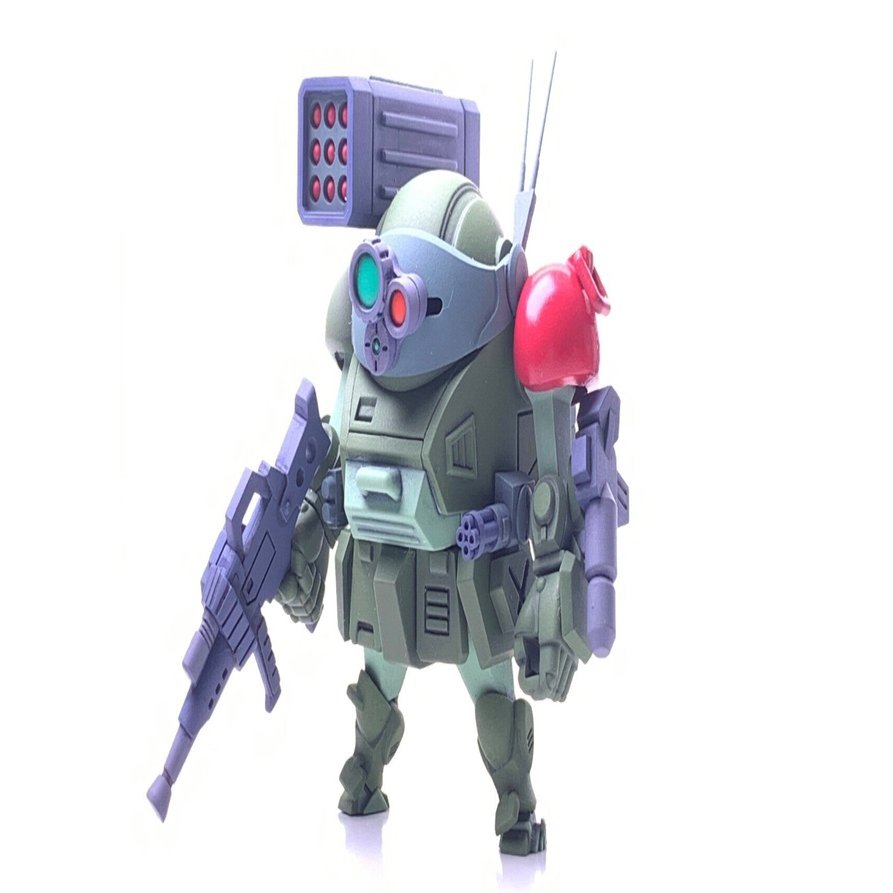 チョイプラ「スコープドッグ レッドショルダーカスタム」の塗装完成