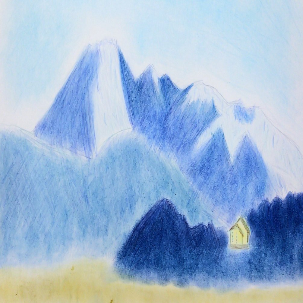 風景画】山の頂に雪の冠を戴こう｜滴