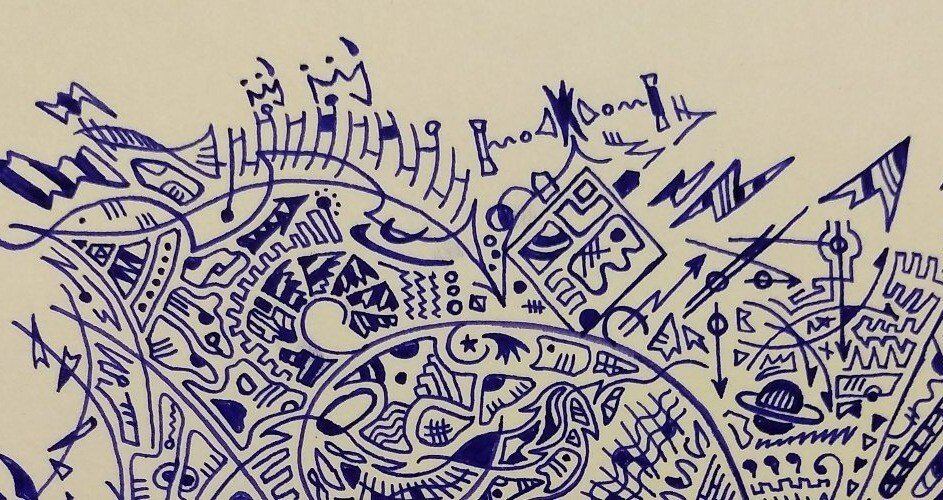 抽象的な線画アート作品 抽象的な線画アート作品