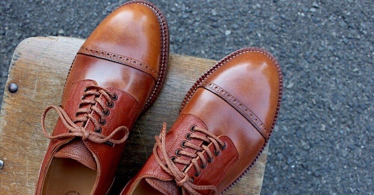 ビンテージな感じのパンチドキャップトゥ/size:27｜BUHI SHOES