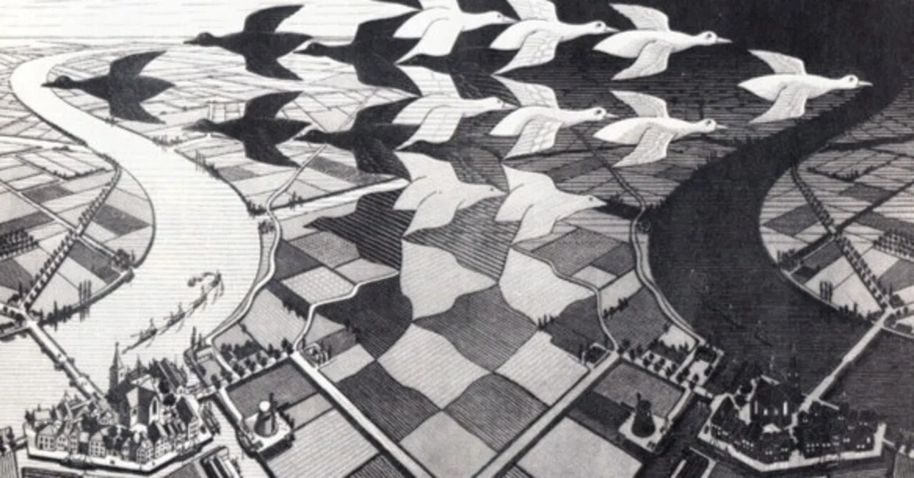 トリックアート Art mcエッシャー 80 S MC Escher ビンテージ トリック