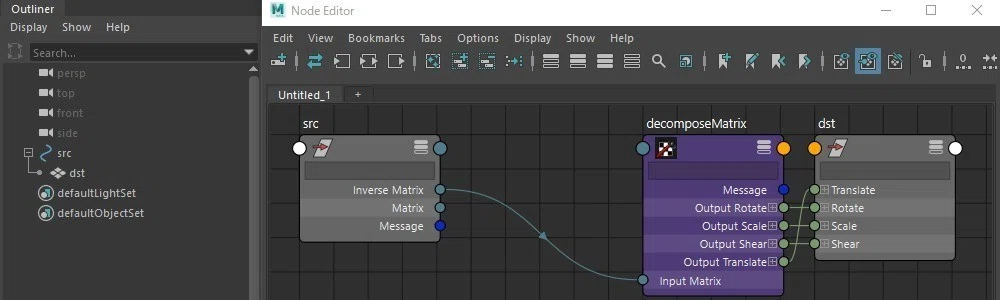 [mayaで、目で見る、matrix]その3 matrixを扱うノードの紹介（この後の記事への準備！）｜狸塚亮宏 Akihiro Mamiduka