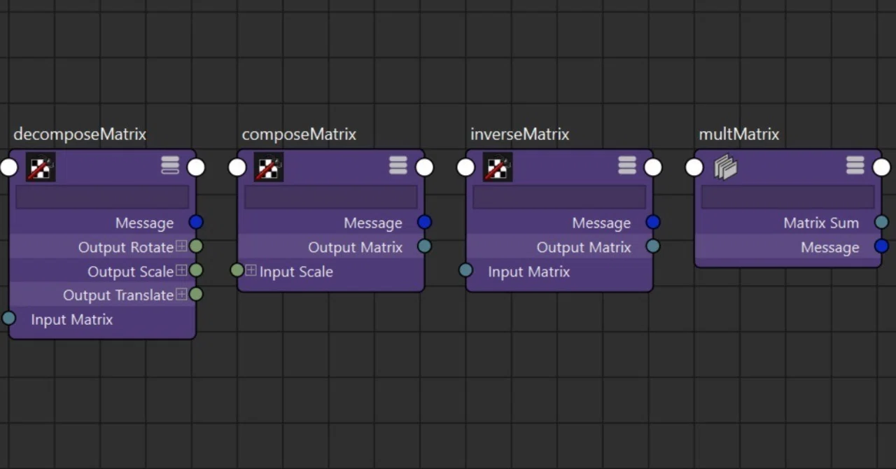 [mayaで、目で見る、matrix]その3 matrixを扱うノードの紹介（この後の記事への準備！）｜狸塚亮宏 Akihiro Mamiduka