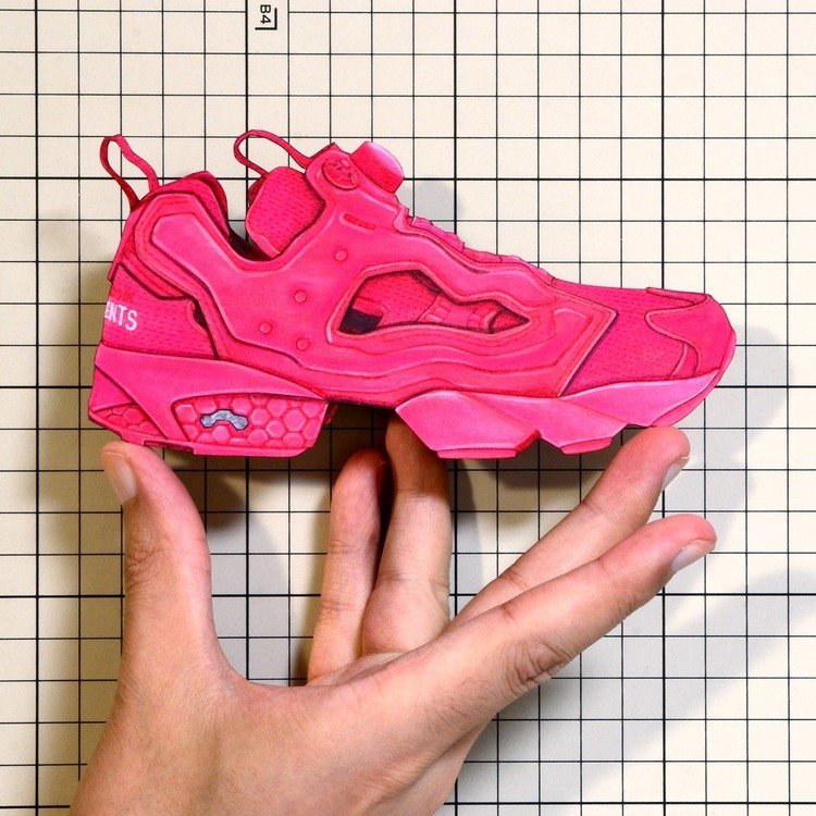 Shoes：01055 “VETEMENTS” Fluro Instapump Fury Fluorescent Pink