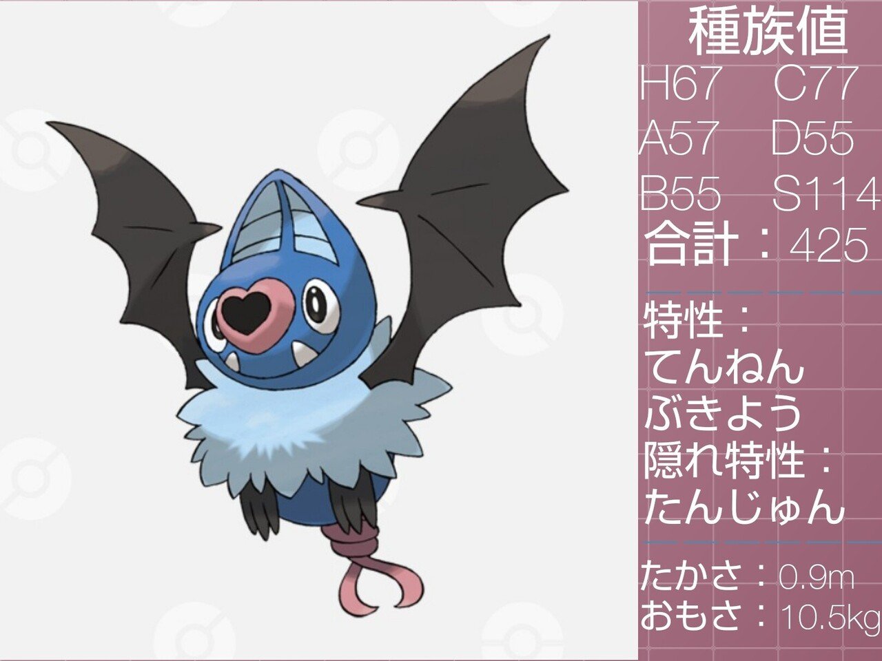 エスパー ひこうタイプのポケモン達 リユルン Note