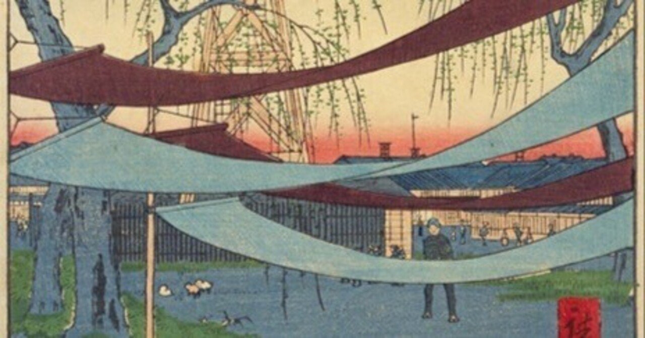 馬喰町初音の馬場」−馬集めて鶯集めて−『名所江戸百景』｜おうよう