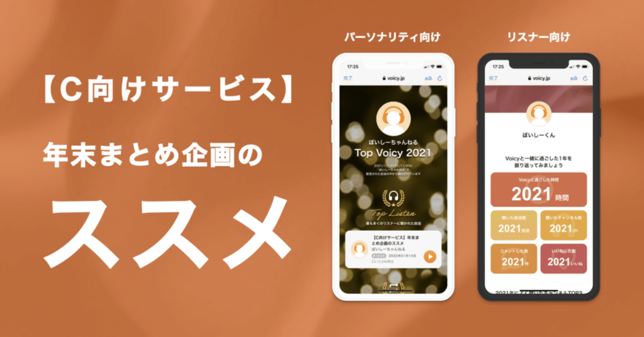 【C向けサービス】年末まとめ企画のススメ｜山崎凌 Voicy｜note
